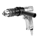 1/2 Air Drill, Pneumatic Reversible Drill with Auxiliary Handle, 700 RPM, 1/4 Inch Inlet Port, 0.05-0.5 Inch Chunk Capacity, Variable Speed Air ZLXHDL