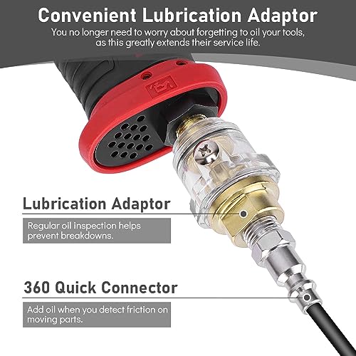 1/2 Inch Air Impact Wrench, Max Torque 1560 ft-lbs, lightweight 4.4 lb Design, Air Impact Gun Includes 11 Pcs CR-V Steel Impact Socket Set and XIIW