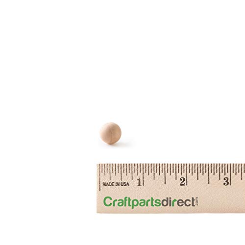 1/2 Inch Wooden Round Ball | DIY Decorative Wood Crafting Balls | Unfinished Wood Spheres - by Craftpartsdirect.com | Bag of 100 Craftparts Direct