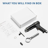 1/2” Reversible Air Drill, Heavy Duty 700 RPM Pistol Grip Handle (1/2 Reversible Drill) UPWOOD