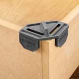 1/2'' Rockler Clamp It Clips (4 Pack, Dark Gray) - Corner Clamp It Clips Holds Panels at 900 Angle - Polypropylene Adjustable Angle Clamp Clips Won’t ROCKLER