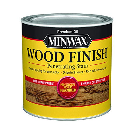1/2 pt Minwax 22330 English Chestnut Wood Finish Oil-Based Wood Stain Minwax