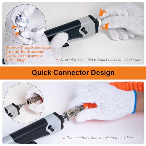 1/2" x 18"Air Belt Sander, Mini Belt Sander for Woodworking/Metal Working Handheld All Angle Grinder Belt Sander with 3 Belts (36/40/60#) Industrial - WoodArtSupply