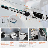 1/2" x 18"Air Belt Sander, Mini Belt Sander for Woodworking/Metal Working Handheld All Angle Grinder Belt Sander with 3 Belts (36/40/60#) Industrial - WoodArtSupply