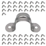 1/2inch Rigid Pipe Strap Clamp, Two Hole Strap,U Bracket Tube Clip, Stainless Steel Heavy Duty Pipe Fasten Holder, 50Pcs (20mm) NGe