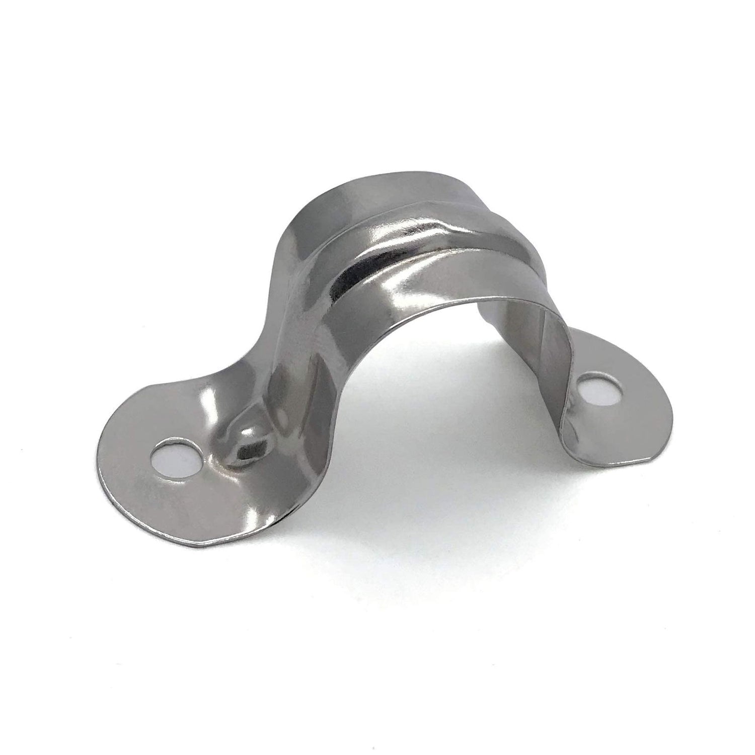 1/2inch Rigid Pipe Strap Clamp, Two Hole Strap,U Bracket Tube Clip, Stainless Steel Heavy Duty Pipe Fasten Holder, 50Pcs (20mm) NGe