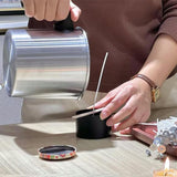 1.2L Candle Making Pouring Pot Wax Pitcher Wax Pouring Pot Candle Making Pitcher with Heat-Resistant Handle and Dripless Pouring Spout Design with Candle Jars, Wicks, Stickers and Wicks Holders Phinicco