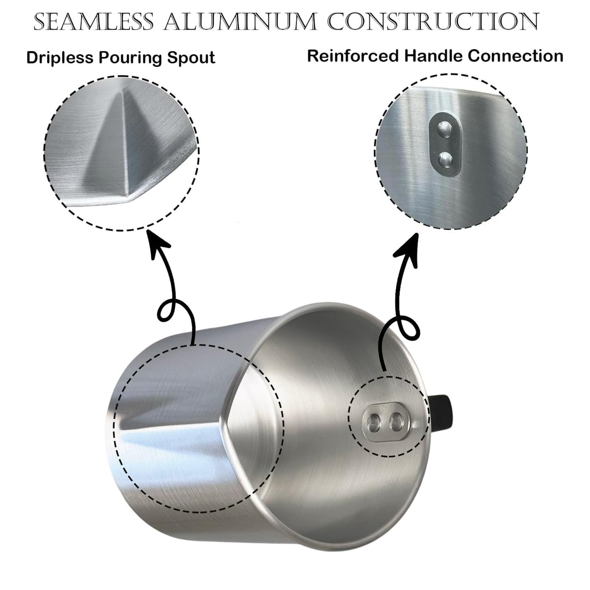 1.2L Candle Making Pouring Pot Wax Pitcher Wax Pouring Pot Candle Making Pitcher with Heat-Resistant Handle and Dripless Pouring Spout Design with Candle Jars, Wicks, Stickers and Wicks Holders Phinicco