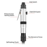 1/4" Air Straight Pneumatic Screwdriver,1000RPM Mini Handhold Pneumatic Screwdriver Kit,Industrial Screw Driver Tool Jectse
