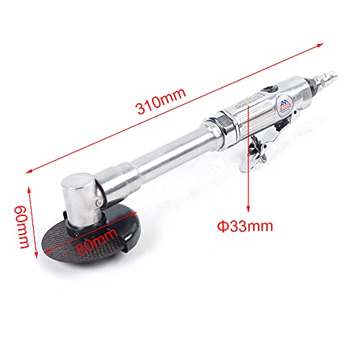 1/4" Pneumatic Angle Grinder Air Cutting Machine Long Handle Air Angle Grinding Cutter Sander Tool 90PSI 18000RPM DNYSYSJ