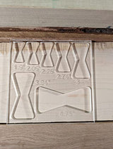 1/4" Thick 7.2 x 7.2" Chisel Free Design Butterfly/Bowtie Template for Router Projects Fastfish