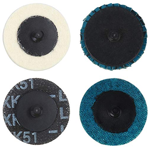 1/4 inch Angle Air Die Grinder,20000 RPM, 90 Degree Angled Air Die Grinder,with 4 pcs 2" Roll Lock Sanding Discs, Polished Color Pneumatic Angle Die YELWAY