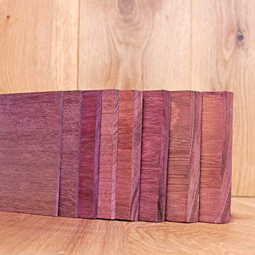 1/4” x 6” x 24” Purple Heart Solid Hardwood Unfinished for Crafts, DYI, Scroll Saw, Woodworking and Laser Engraving (1pc) Cherokee Wood Products