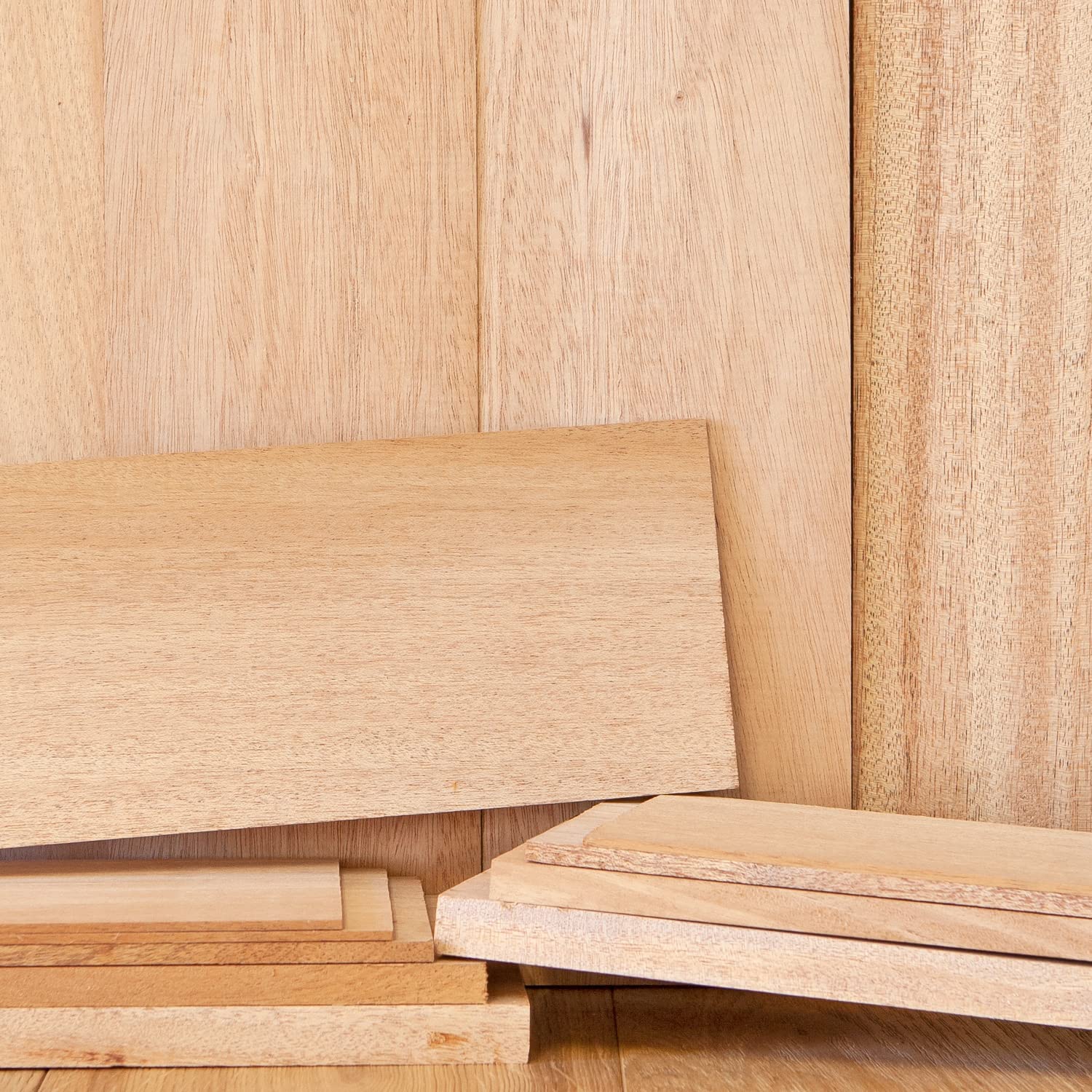 1/4” x 7” x 12” African Mahogany Solid Hardwood Unfinished for Crafts, DYI, Scroll Saw, Woodworking and Laser Engraving (1pc) Cherokee Wood Products