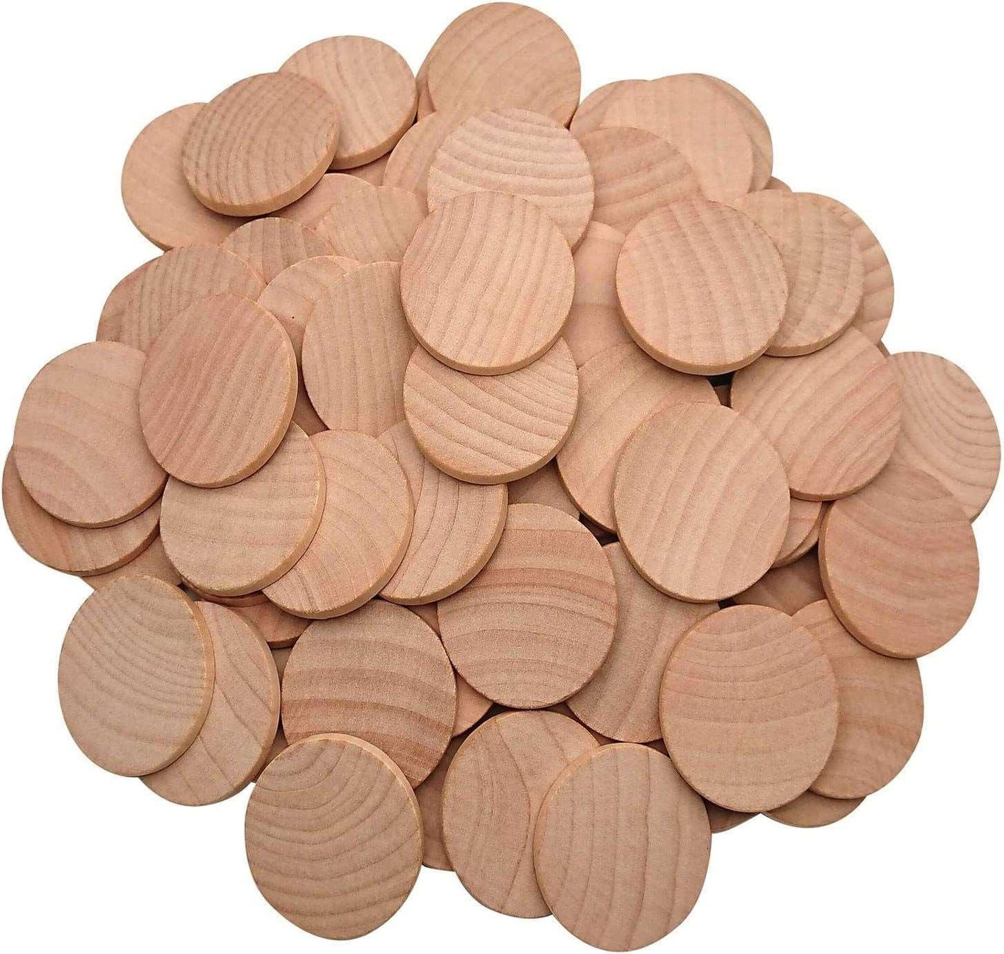 100 Pieces Unfinished Round Wooden Circles with Holes Round Wood Discs –  WoodArtSupply