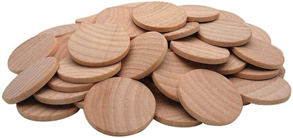 1.5 Inch Natural Wood Slices Unfinished round Wood Coins for DIY Arts & Crafts Projects, 200 per Pack - WoodArtSupply