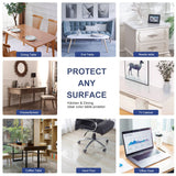 1.5mm Clear PVC Table Cover Protector 42x54 in Plastic Desk Cover Mat Pad for Conference Work Desktop Table Cover Vinyl Tablecloth Protector Rectangle Table Protector for Dining Room Table Foldable XEANGOUN