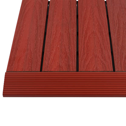 1/6 ft. x 1 ft. Quick Deck Composite Deck Tile Straight Fascia in Swedish Red (4-Pieces/Box) - WoodArtSupply