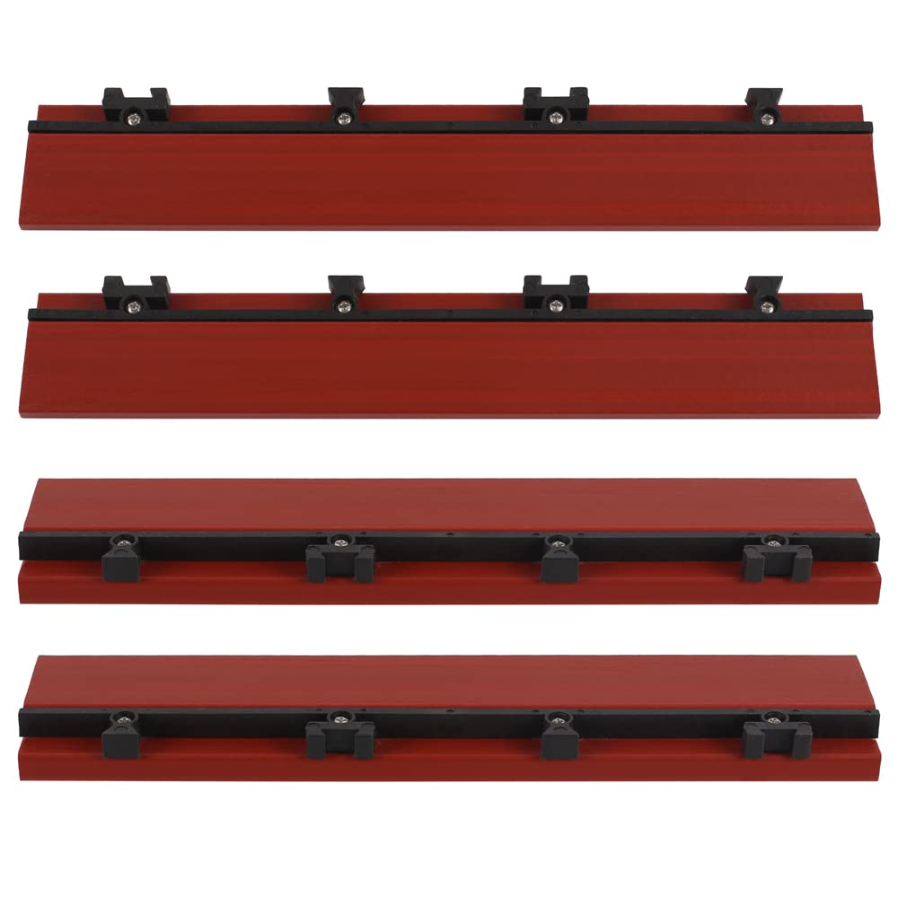 1/6 ft. x 1 ft. Quick Deck Composite Deck Tile Straight Fascia in Swedish Red (4-Pieces/Box) NewTechWood