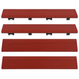 1/6 ft. x 1 ft. Quick Deck Composite Deck Tile Straight Fascia in Swedish Red (4-Pieces/Box) NewTechWood