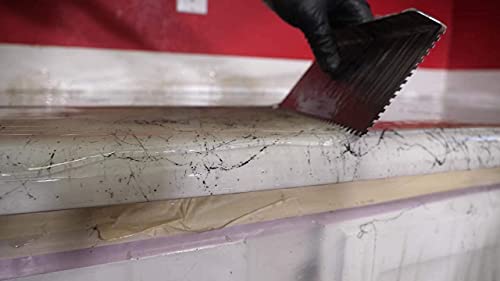 1/8” Square Notch Trowel for Epoxy, Masonry, Tile, and More! Lightweight Hand Trowel is Reusable and Easy to Clean for Epoxy Projects and Home Stone Coat Countertops