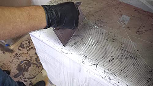 1/8” Square Notch Trowel for Epoxy, Masonry, Tile, and More! Lightweight Hand Trowel is Reusable and Easy to Clean for Epoxy Projects and Home Stone Coat Countertops