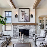 1-Light Rustic Wall Sconces Farmhouse Bathroom Light Fixtures Over Mirror, Handmade Wood Vanity Light Fixtures with Pretty Glass Shade, Wall Sconce for Bathroom Hallway Bedroom ZSMIHDOH