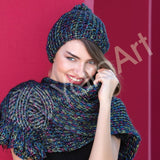 1 Ball YarnArt Melody Variegated, Chainette Yarn, Shiny Metallic Sheen Yarn for Knitting, Crochet, Embroidery, 100 grams (3.5 oz), 230 meters (251 yards), 70% Polyamide 21% Acrylic 9% Wool Blend (901) YarnArt