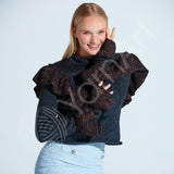 1 Ball YarnArt Melody Variegated, Chainette Yarn, Shiny Metallic Sheen Yarn for Knitting, Crochet, Embroidery, 100 grams (3.5 oz), 230 meters (251 yards), 70% Polyamide 21% Acrylic 9% Wool Blend (901) YarnArt