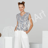 1 Ball YarnArt Melody Variegated, Chainette Yarn, Shiny Metallic Sheen Yarn for Knitting, Crochet, Embroidery, 100 grams (3.5 oz), 230 meters (251 yards), 70% Polyamide 21% Acrylic 9% Wool Blend (901) YarnArt