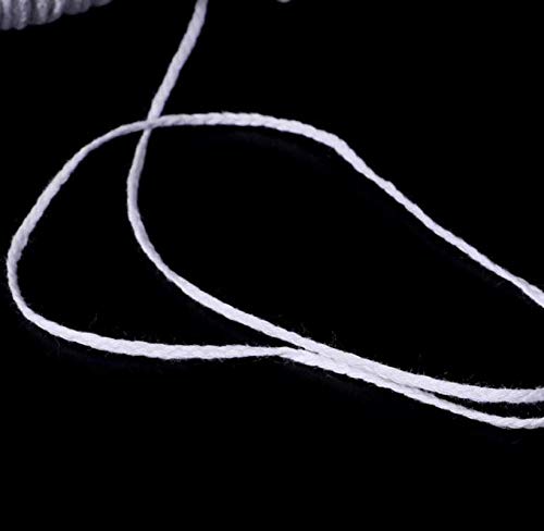 1 Roll 200Feet(61M) Organic Cotton DIY Natural Candle Braided Wicks Twine String Spools Rope for Candle DIY and Candle Making SYBL