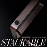 1-Tier Wine Rack for Countertop - Stackable Metal Wine Bottle Holder for 4 Bottles - Free-Standing Wine Organizer & Storage for Cabinet, Pantry, Counter - Wine Bottle Rack by Salvino ANGORA BRANDS