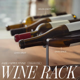 1-Tier Wine Rack for Countertop - Stackable Metal Wine Bottle Holder for 4 Bottles - Free-Standing Wine Organizer & Storage for Cabinet, Pantry, Counter - Wine Bottle Rack by Salvino ANGORA BRANDS