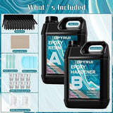 1.2 Gallons Epoxy Resin Kit -Crystal Clear Resin and Hardener Resin Epoxy kit,No Yellowing, No Bubbles Casting Resin Perfect for Jewelry Making Molds DPYRUI