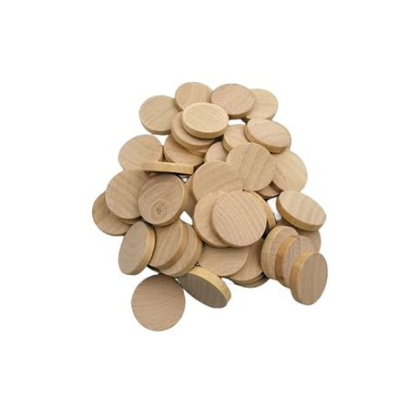 1.2 Inch Natural Wood Slices Unfinished Round Wood Specie for DIY Arts & Crafts Projects, 25 per Pack VBHHY