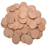 1.5 Inch Natural Wood Slices Unfinished Round Wood Coins for DIY Arts & Crafts Projects, 100 per Pack. Axe Sickle