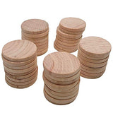 1.5 Inch Natural Wood Slices Unfinished Round Wood Coins for DIY Arts & Crafts Projects, 100 per Pack. Axe Sickle