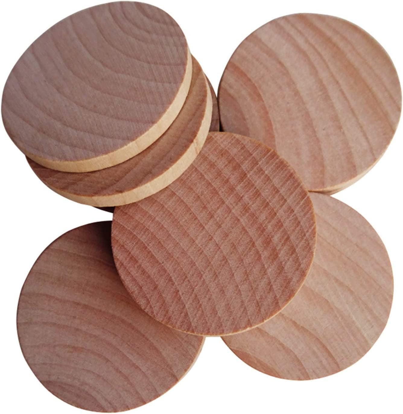 1.5 Inch Natural Wood Slices Unfinished round Wood Coins for DIY Arts & Crafts Projects, 200 per Pack WoodArtSupply