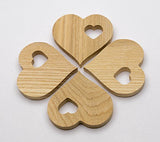 1.5 Inch Wood Hearts for Crafts, Unfinished Wooden Heart Cutout Shape, Wooden Hearts (1.54 Inch Width x 1.5 Inch Height x 0.2 Inch Thickness) - 30 AVK Mosaic
