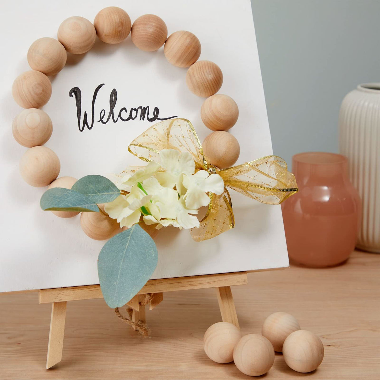 1.5 Inch Wooden Balls for Crafts, Unfinished Round Wood Spheres for DIY Projects (20 Pack) Juvale