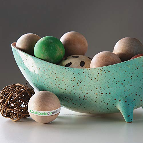 1.5 Inch Wooden Round Ball | DIY Decorative Wood Crafting Balls | Unfinished Wood Spheres | Decanter Wooden Ball Corks - by Craftpartsdirect.com| Bag Craftparts Direct