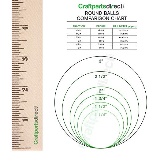 1.5 Inch Wooden Round Ball | DIY Decorative Wood Crafting Balls | Unfinished Wood Spheres | Decanter Wooden Ball Corks - by Craftpartsdirect.com| Bag Craftparts Direct
