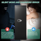 10-14 Gun Safe for Rifles and Pistols, Rifle Safes for Home, Long Gun Cabinet for Shotgun, Large Gun Locker with Quick Access Password Lock, Dual Alarm & Mute, Assembly Required SHICHI