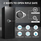 10-14 Gun Safe for Rifles and Pistols, Rifle Safes for Home, Long Gun Cabinet for Shotgun, Large Gun Locker with Quick Access Password Lock, Dual Alarm & Mute, Assembly Required SHICHI