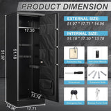 10-14 Gun Safe for Rifles and Pistols, Rifle Safes for Home, Long Gun Cabinet for Shotgun, Large Gun Locker with Quick Access Password Lock, Dual Alarm & Mute, Assembly Required SHICHI