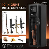 10-14 Gun Safe, Gun Safe for Rifles and Pistols, Biometric GunSafe, Fingerprint Gun Safes Large Rifle Safe, Gun Cabinet with Adjustable Shelves and Locking Built-in Cabinet KAER