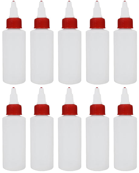 10-2oz Refillable Artist's Bottle with Twist Open/Close Nozzle. Cylinder Bottle APAK GOODS