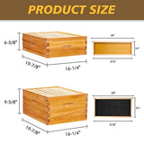 10-Frame Langstroth Beehive Dipped in 100% Beeswax, Complete Bee Hives and Supplies Starter Kit Includes 2 Deep Hive Bee Box and 1 Bee Hive Super with Beehive Frames and Foundation MayBee