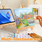 10 Pack 9 Inch Wood Easels,Art Craft Painting Easel,Table Top Easels for Painting, for Painting Party Displaying Canvases, Photos Mini Display Tripod Apply to Kids Artist Adults Students Etc CZWZ