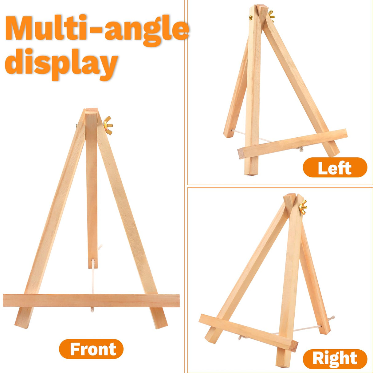 10 Pack 9 Inch Wood Easels,Art Craft Painting Easel,Table Top Easels for Painting, for Painting Party Displaying Canvases, Photos Mini Display Tripod Apply to Kids Artist Adults Students Etc CZWZ